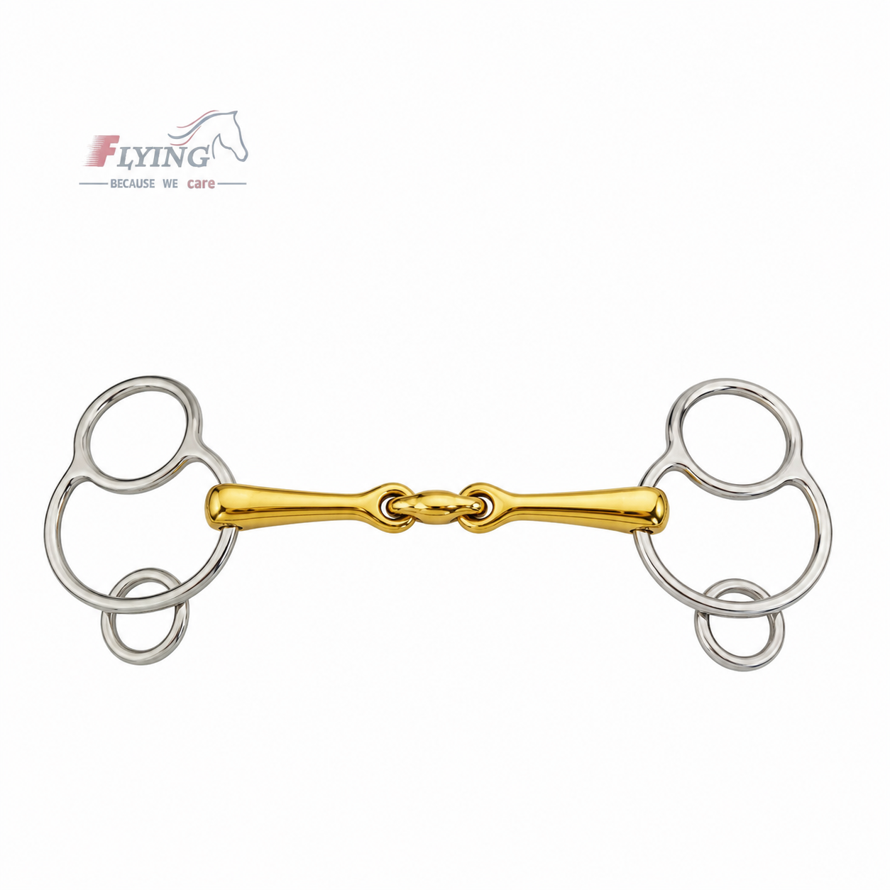 274974a0-e2e0-4bb1-8e89-61d1d3ebefae Universal 3 Ring Gag Horse Bit German Silver & SS BNWT - Image 1