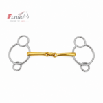 Universal 3 Ring Gag Horse Bit Curved Turtle Mouth with German Silver & SS BNWT