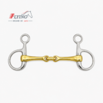 Hanging Cheek Snaffle Bit Verbindend Angled with lozenge double jointed GS & SS
