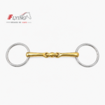 Loose Ring Snaffle Horse Bit Curved Turtle Angled MP / Lozenge German Silver