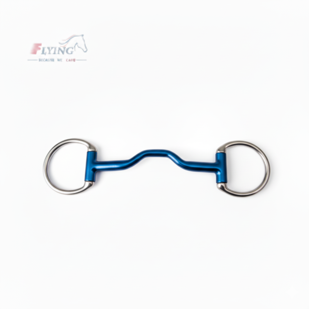 Gemini_Generated_Image_kwenmckwenmckwen Ported Eggbutt Blue Sweet Iron Horse Bit Snaffle (UK Stock, Free P & P) - Image 1