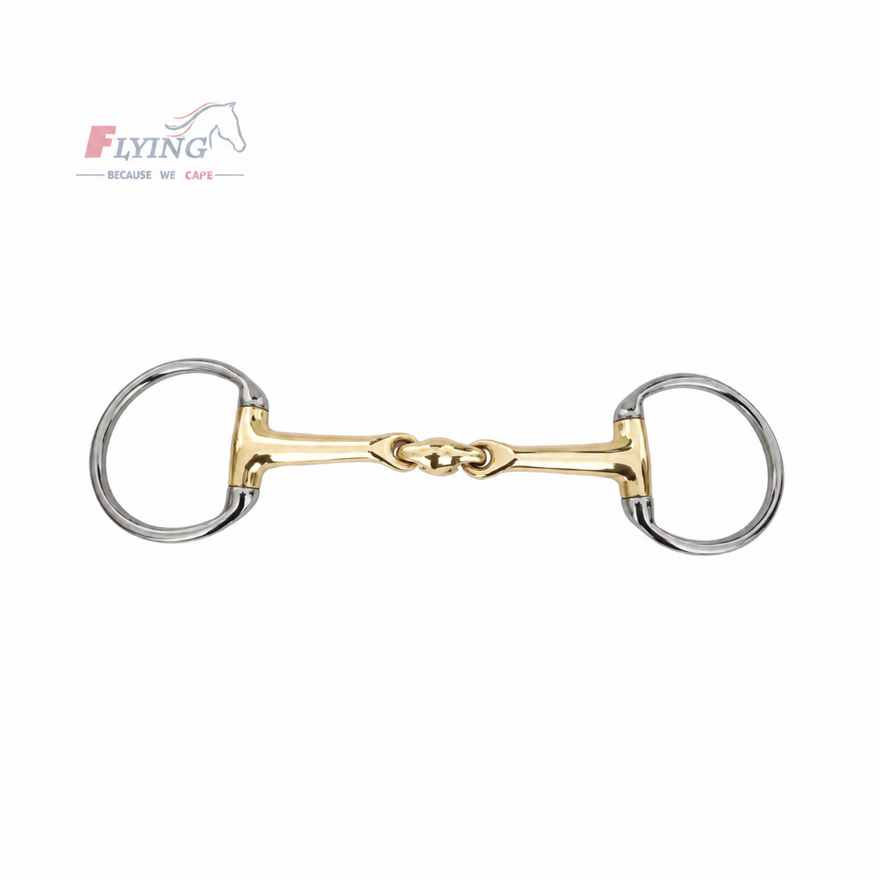 f9cbfb59-2702-4bb1-9b09-f8aab332b5ea EggButt Snaffle Horse Bit Curved MP with Lozenge GS & SS - Image 1