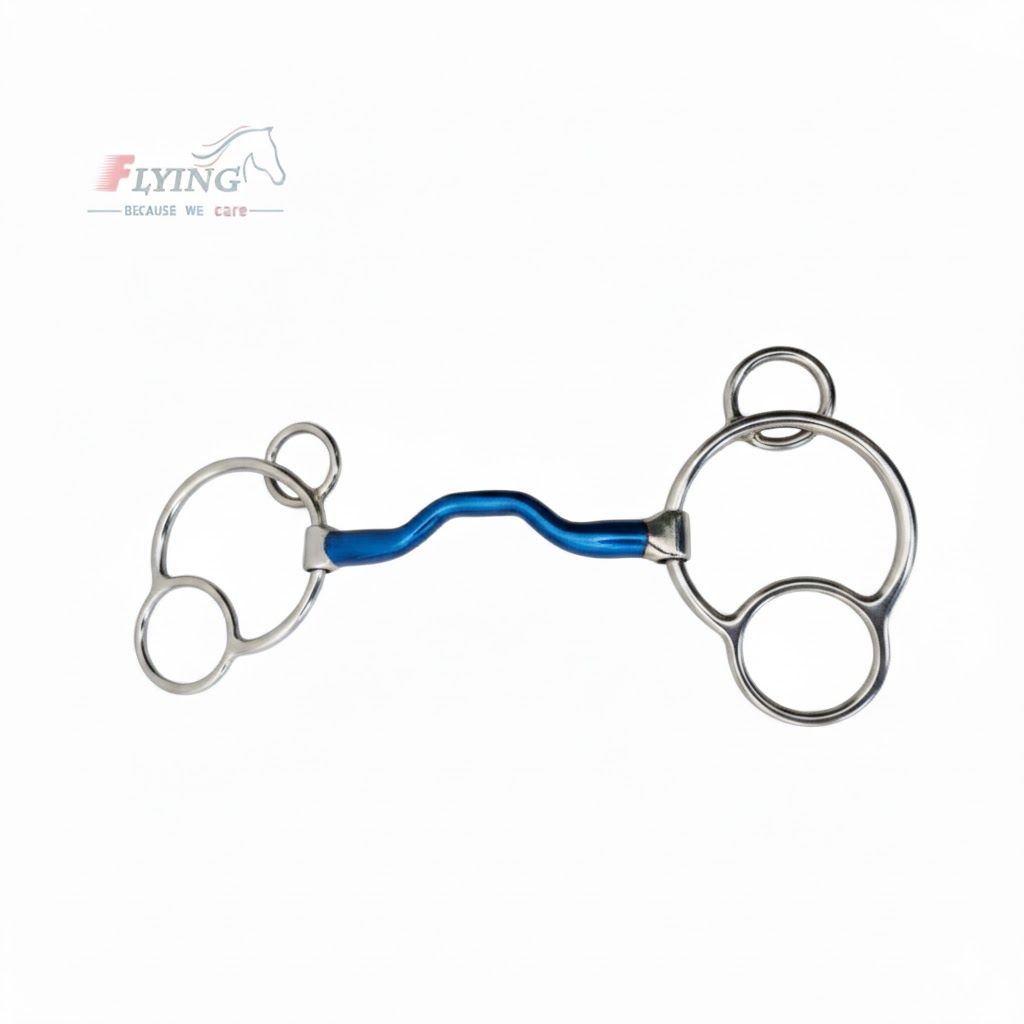 unnamed - 2026-02-01T131726.235 Universal 3 Ring Blue Sweet Iron Mouth Ported Horse Bit Snaffle ( Free P&P, UK ) - Image 1