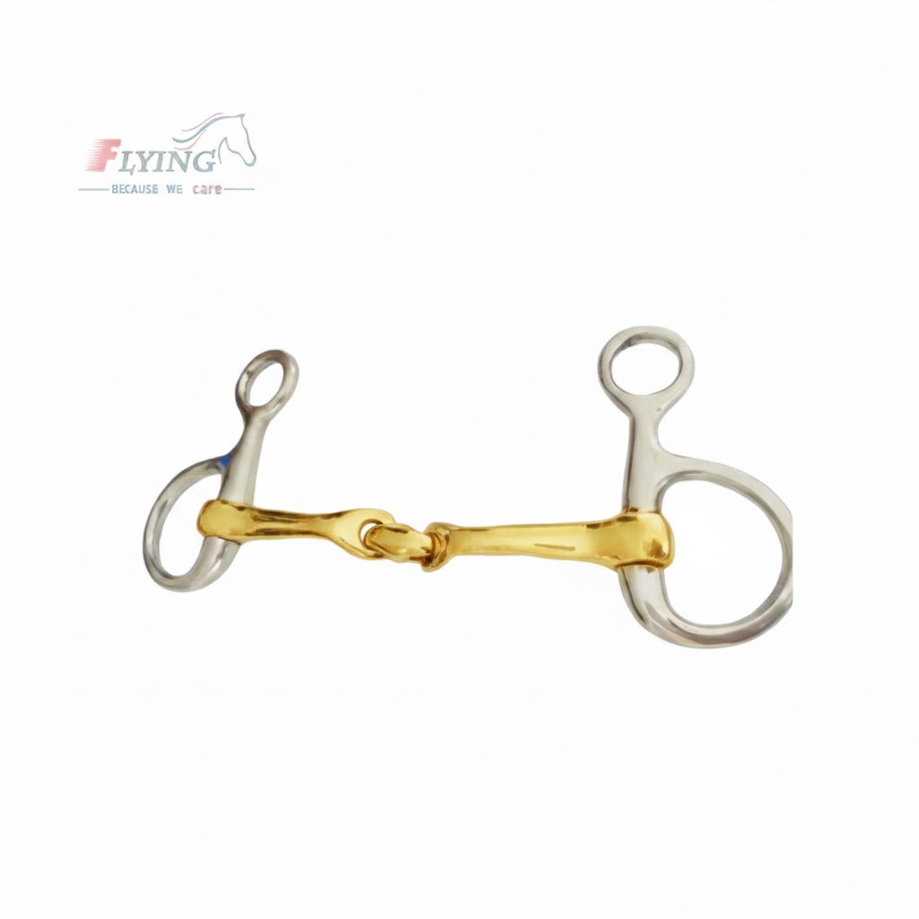 unnamed - 2026-02-01T230421.150 Hanging Cheek Snaffle Bit Verbindend Angled with lozenge double jointed GS & SS - Image 1