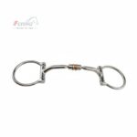 Western D ring Myler Snaffle Horse Bit with Comfy Barrel Copper Roller