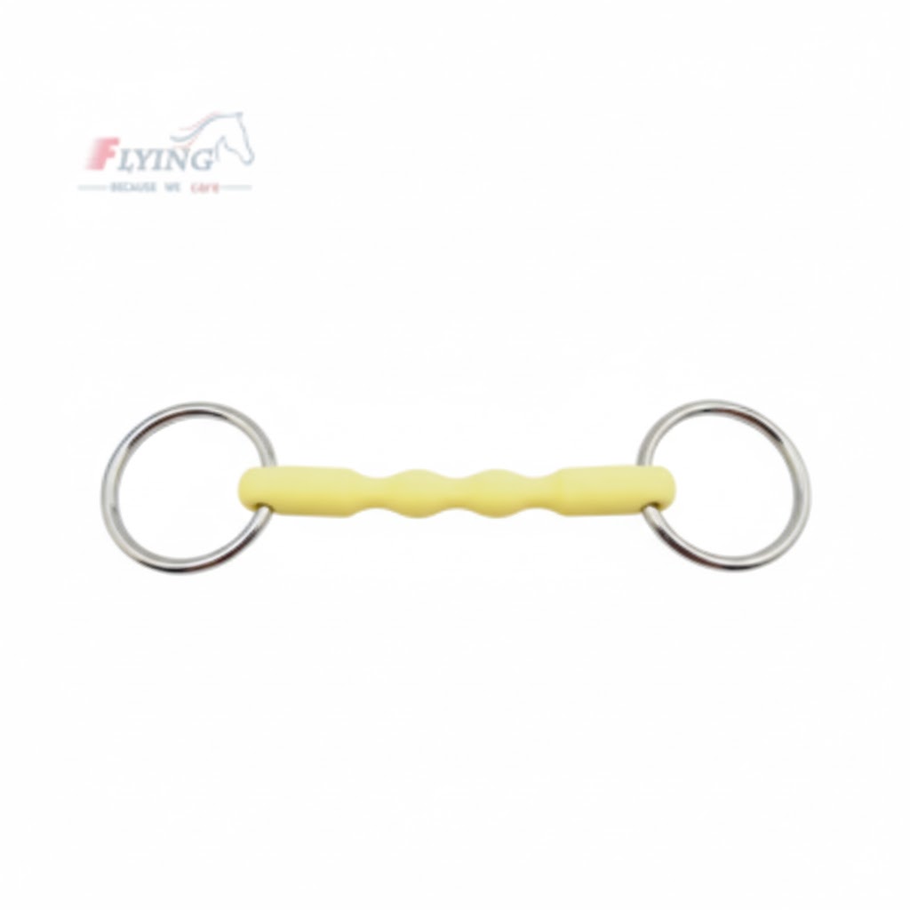 unnamed - 2026-02-02T223815.642 Flexible Apple Nylon Loose Ring Ripple Bar Mouth Snaffle Bit - Image 1